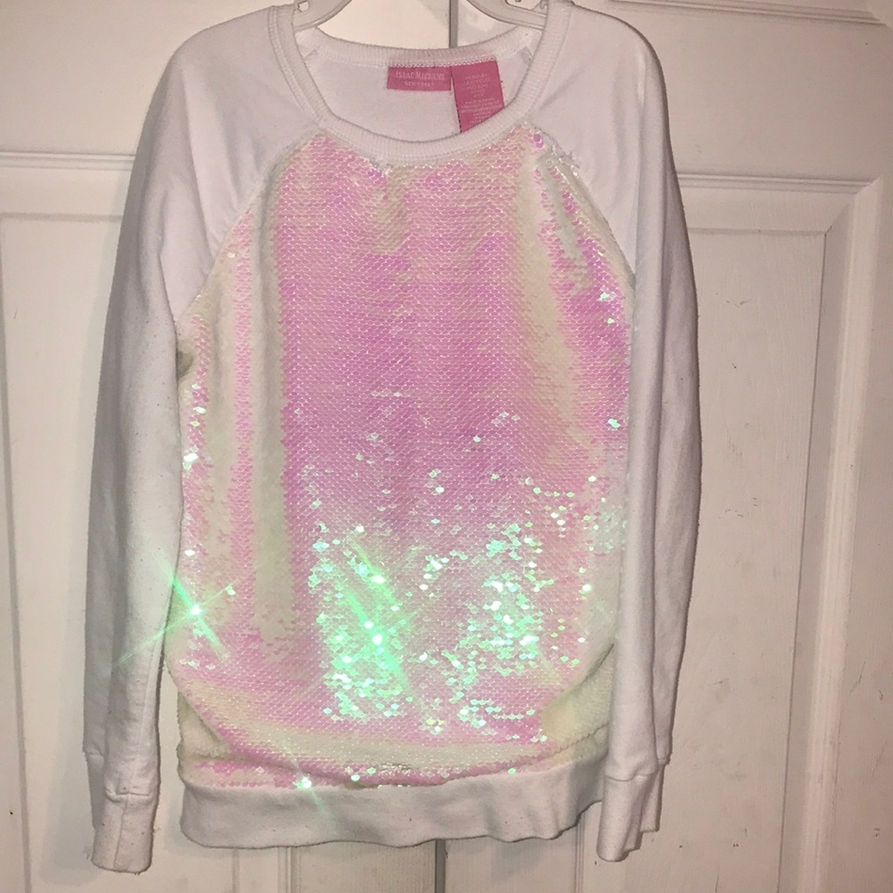 Girl’s Isaac Mizrahi Sequined Sweatshirt